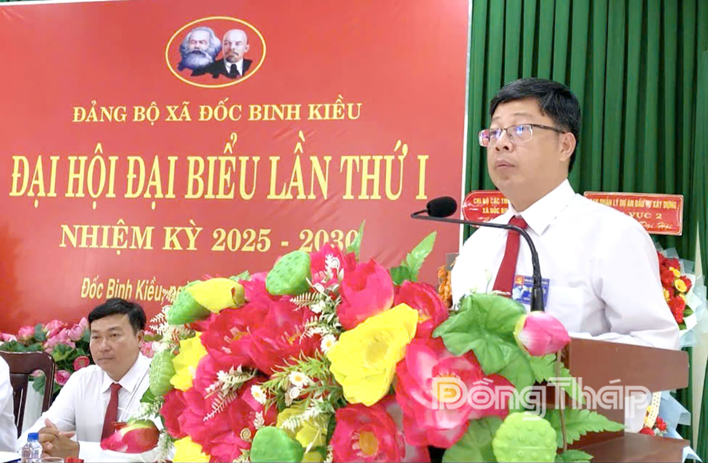 Đồng chí Trần Thanh Nguyên, Ủy viên Ban Thường vụ Tỉnh ủy, Phó Chủ tịch Hội đồng nhân dân tỉnh phát biểu chỉ đạo Đại hội