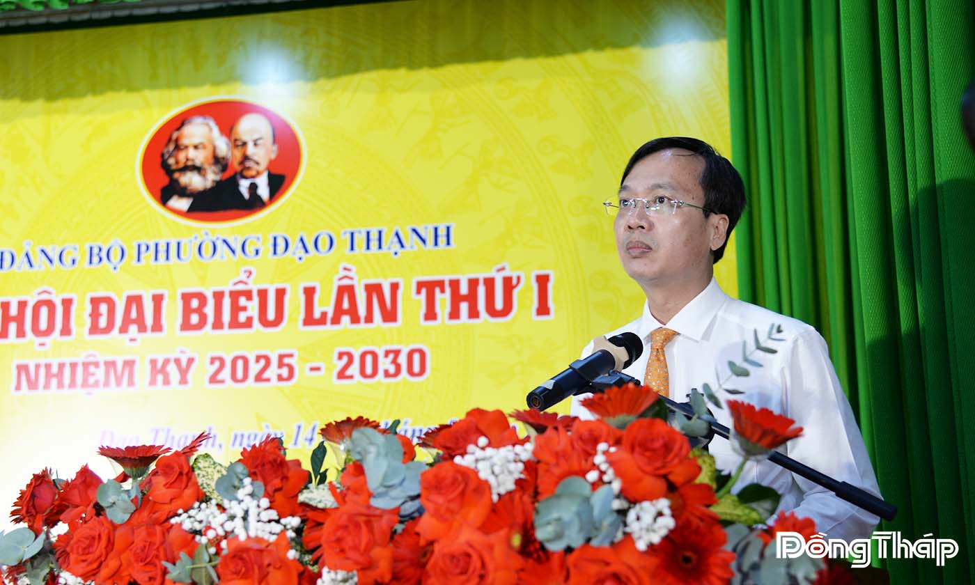 Đồng chí Trần Trí Quang phát biểu chỉ đạo tại Đại hội. 