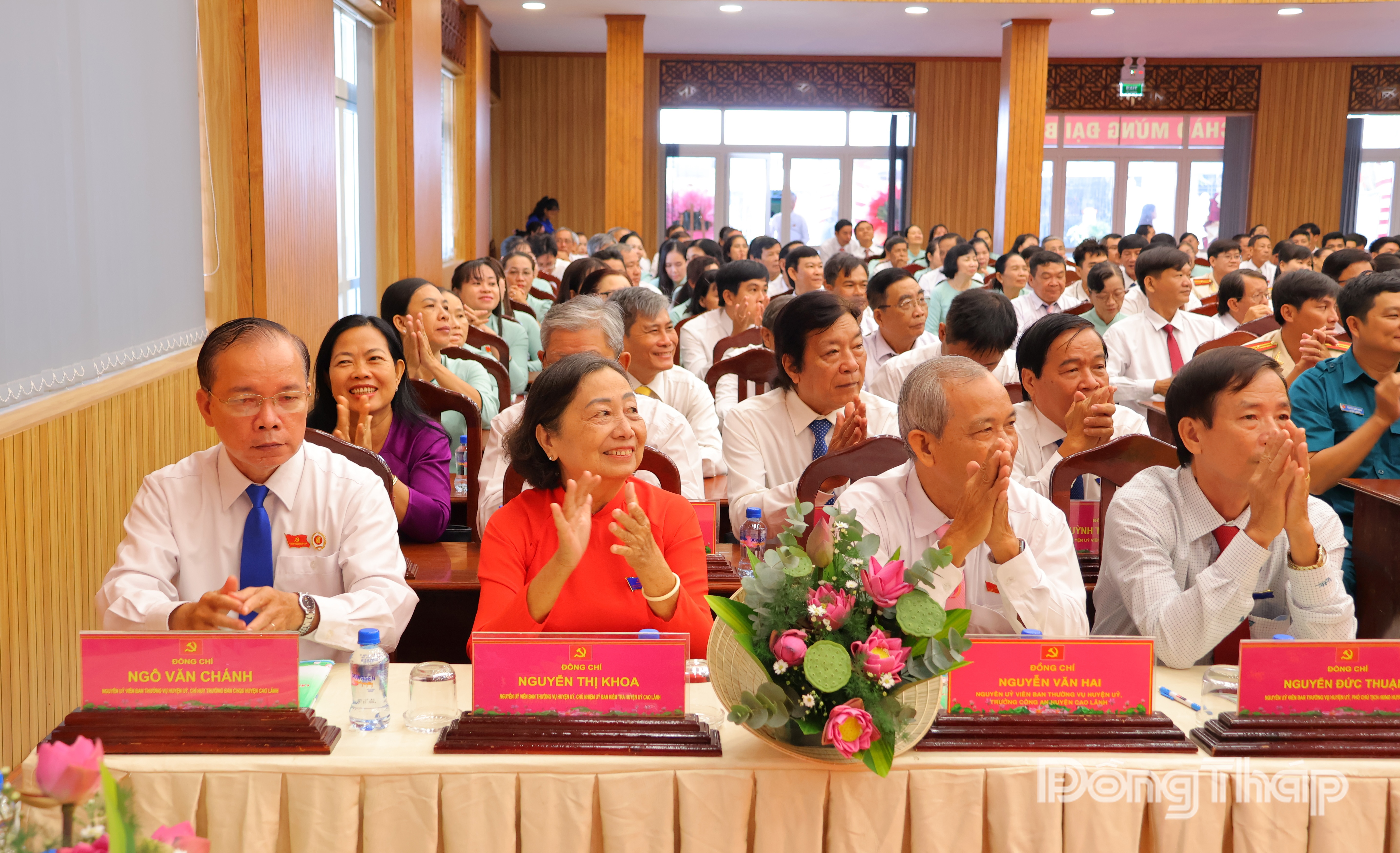 Đại biểu tham dự Đại hội tại xã Mỹ Thọ.