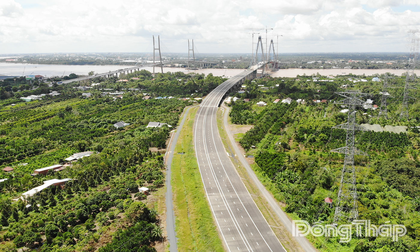 Điểm cuối của Dự án tại đầu cầu phía bắc cầu Mỹ Thuận 2.