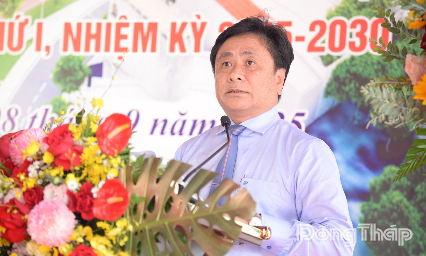 Đồng chí Trần Văn Dũng phát biểu tại Lễ khởi công.