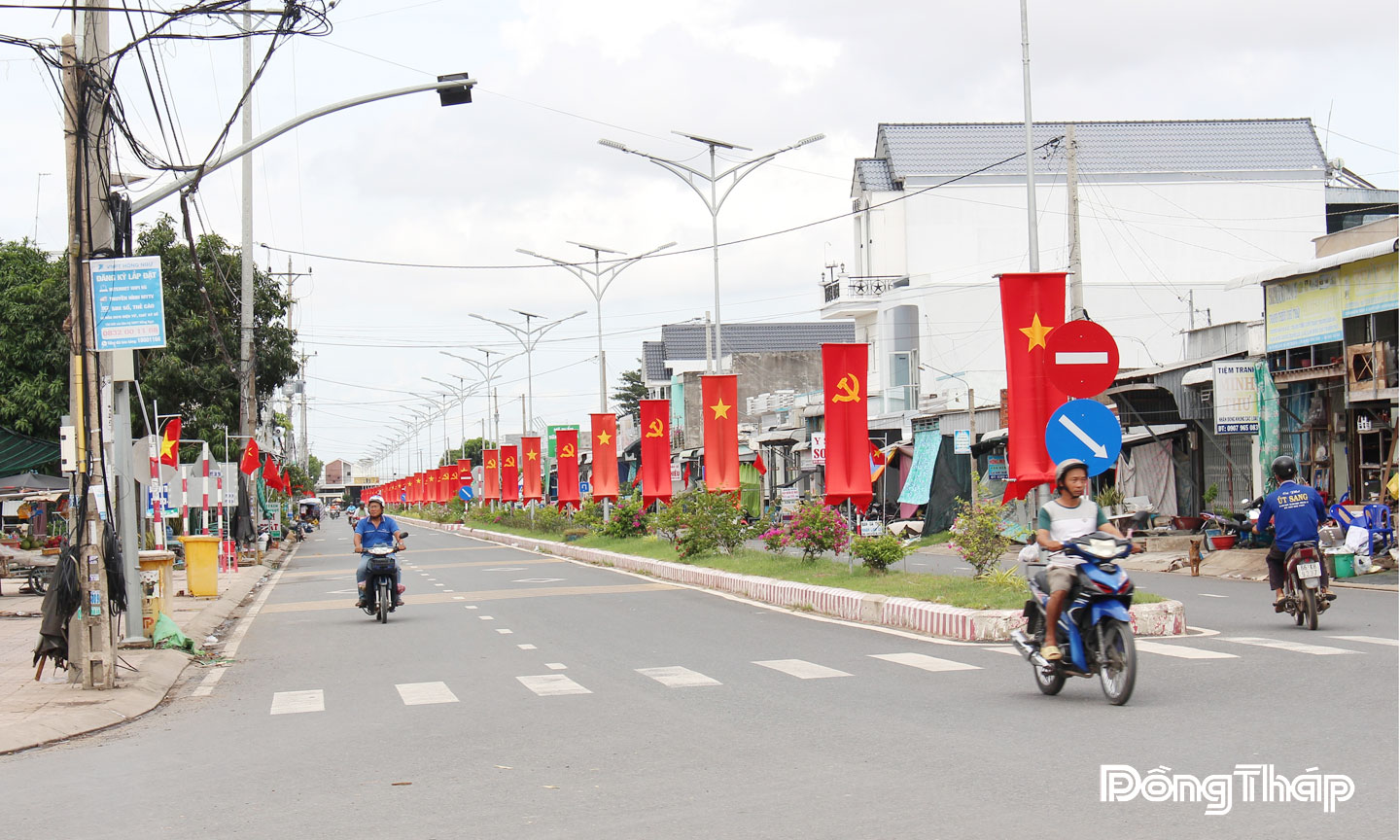 Các tuyến đường ở xã Long Phú Thuận, tỉnh Đồng Tháp được đầu tư khang trang.