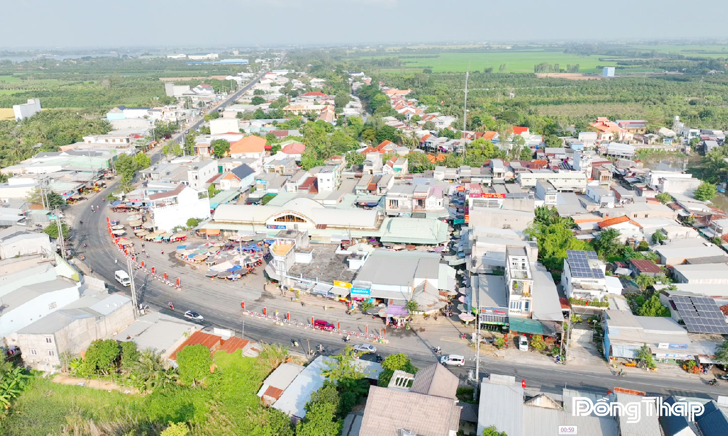 Một góc xã Tân Thạnh.