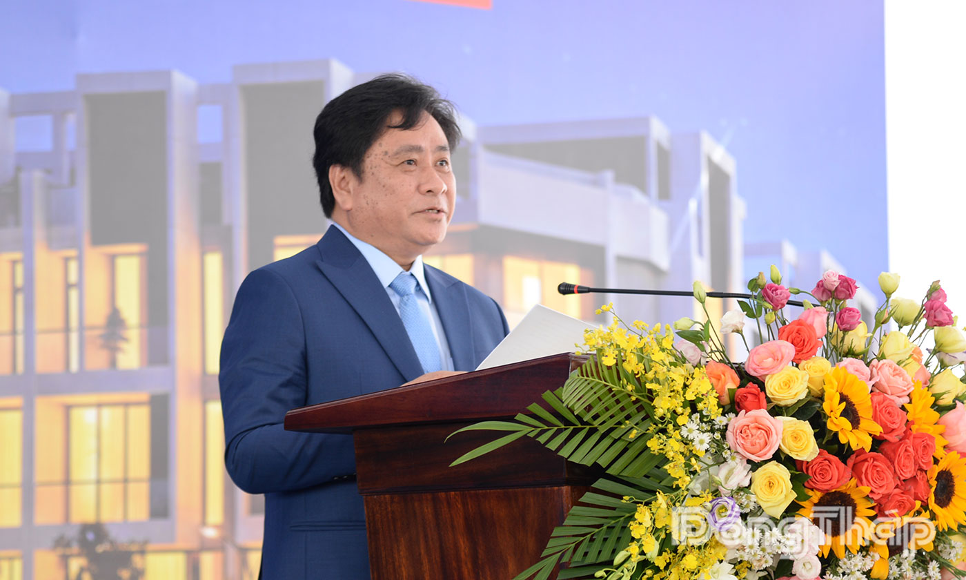 Đồng chí Trần Văn Dũng phát biểu tại Lễ khởi công.