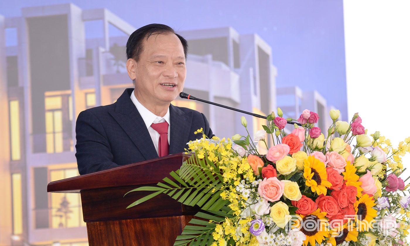 Ông Nguyễn Phương Bình, Giám đốc Công ty TNHH Thuận Phú phát biểu tại Lễ khởi công.