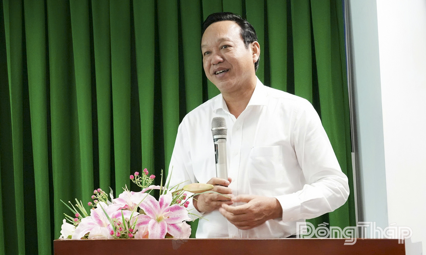 TS.BS. Nguyễn Văn Dương, Giám đốc Sở Y tế Đồng Tháp phát biểu tại hội thảo.