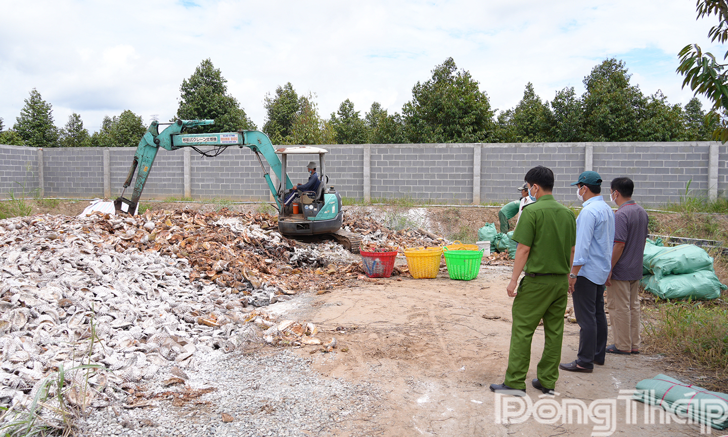 Làm việc tại xã Ngũ Hiệp.