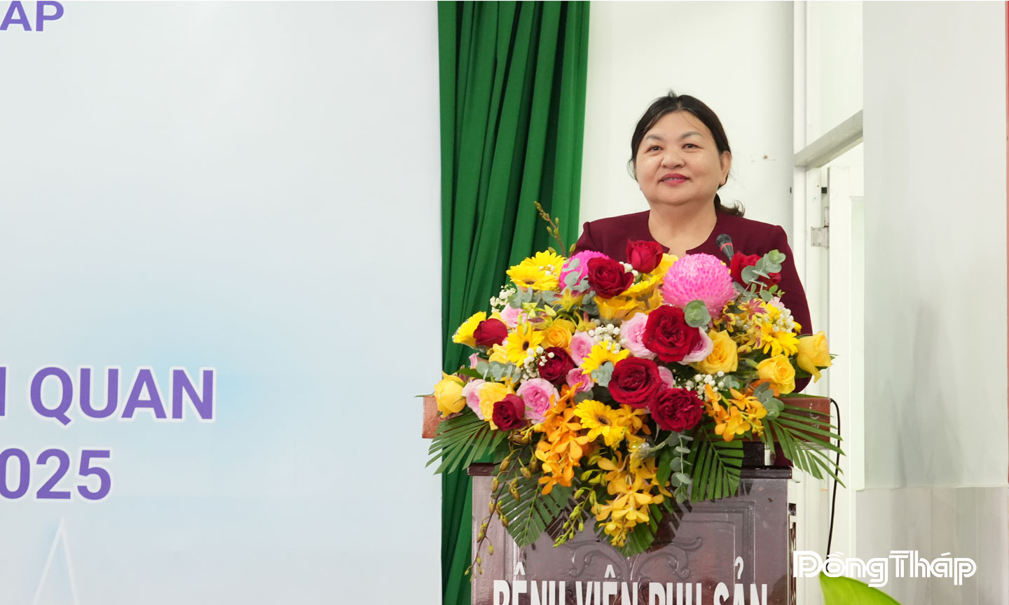  Dược sĩ Lâm Thị Ngọc Kim, Phó Giám đốc Sở Y tế, phát biểu.