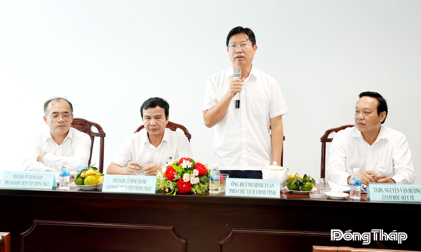 Đồng chí Huỳnh Minh Tuấn, Tỉnh ủy viên, Phó Chủ tịch UBND tỉnh, phát biểu