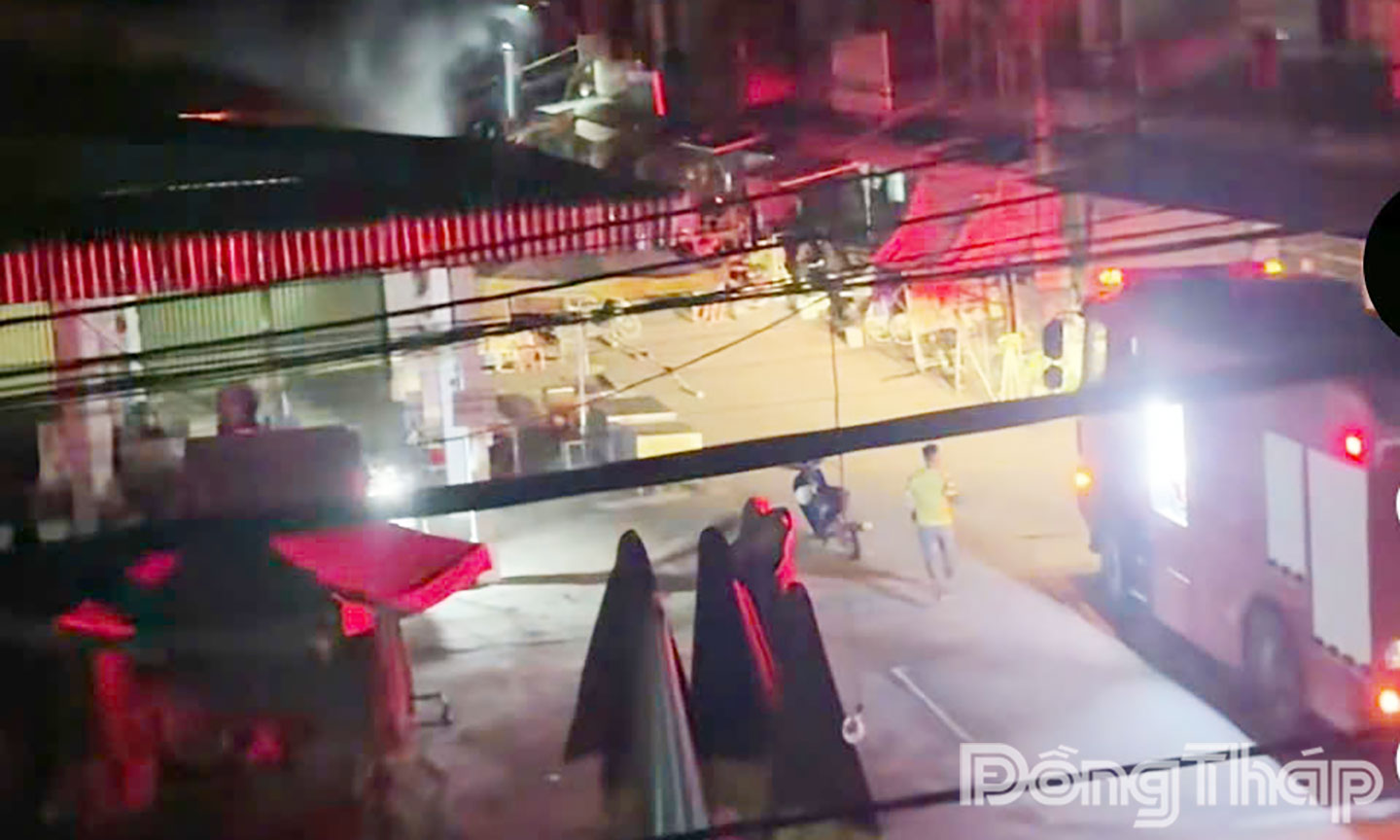 Hiện trường vụ cháy. Ảnh CTV