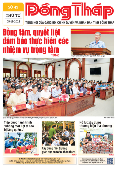 Đón đọc Báo Đồng Tháp số ra ngày 5-11