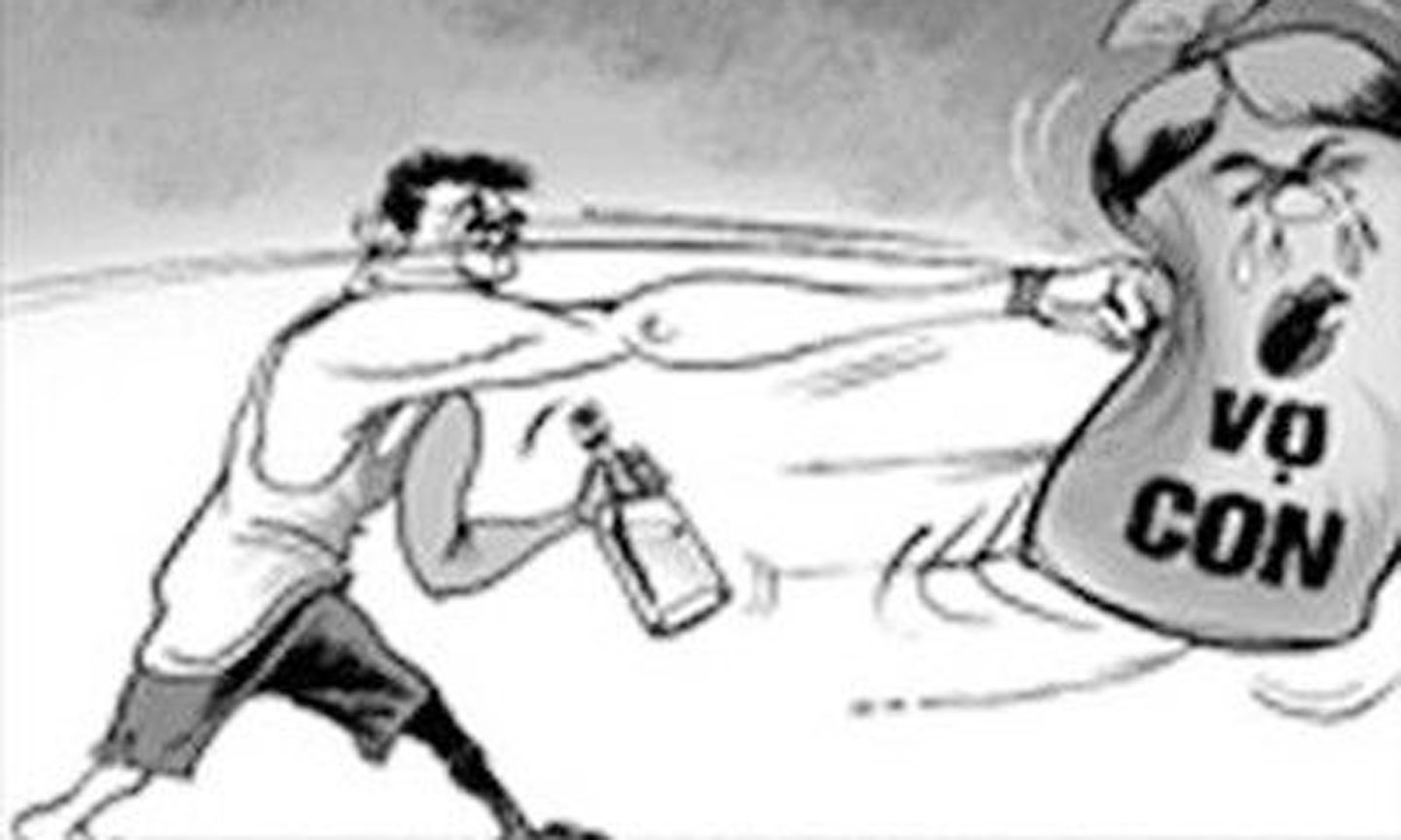 Một trong những hậu quả đáng báo động nhất chính là bạo lực gia đình do rượu, bia gây ra (ảnh minh họa).