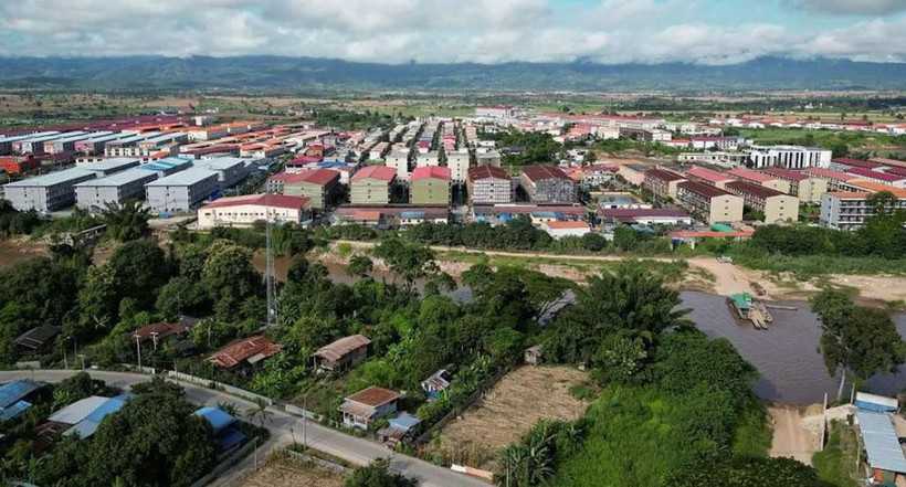 KK Park là một trong số nhiều khu phức hợp lừa đảo dọc biên giới Thái Lan-Myanmar. Ảnh: Getty images
