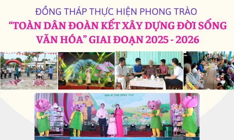 [Infographic] Đồng Tháp thực hiện Phong trào “Toàn dân đoàn kết xây dựng đời sống văn hóa” giai đoạn 2025 - 2026