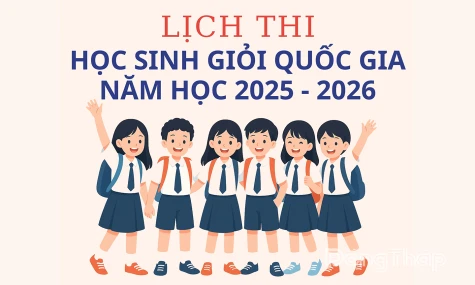 [Infographic] Lịch thi học sinh giỏi quốc gia năm học 2025 - 2026