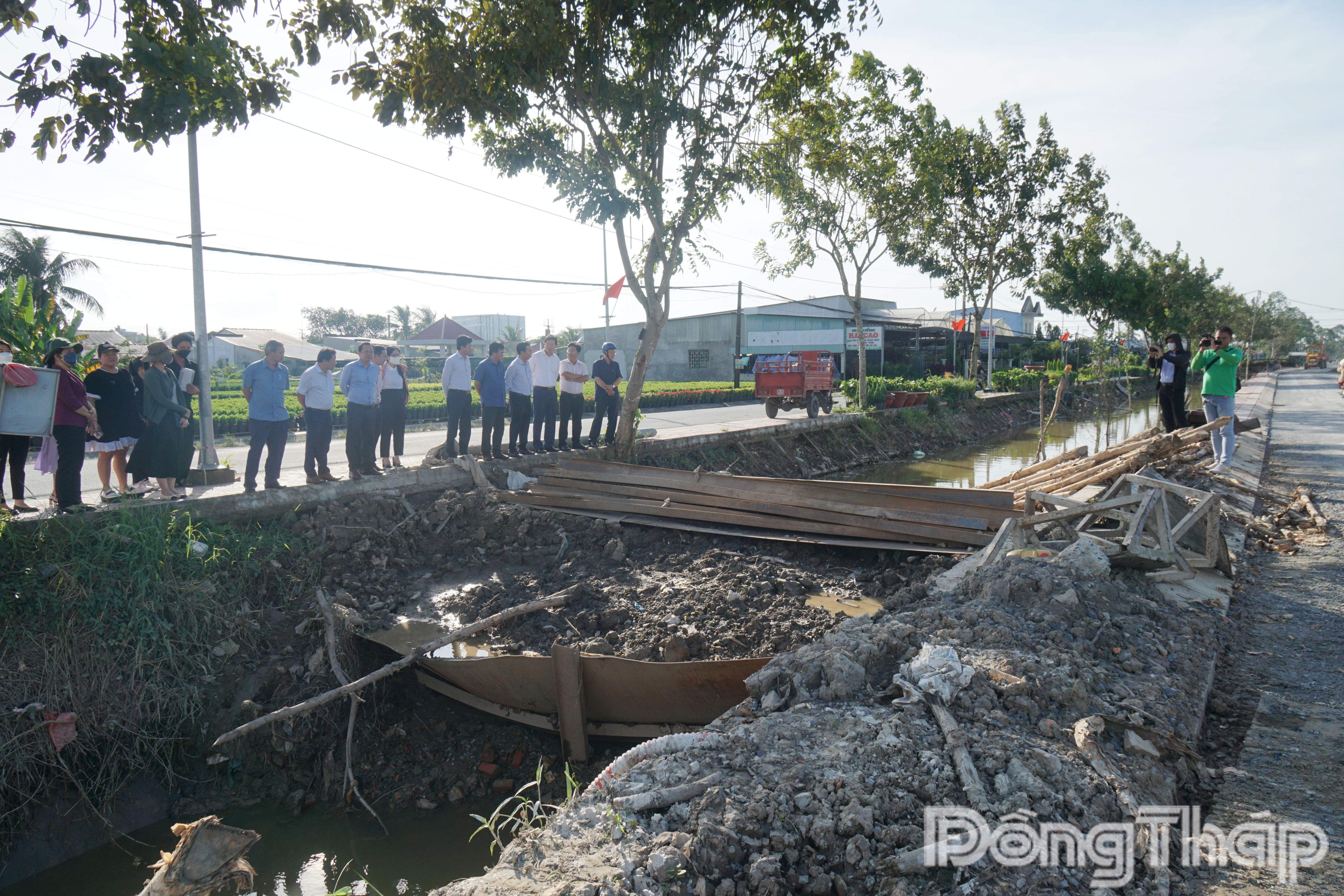 Đường song song đường Làng hoa khối lượng thi công ước đạt trên 65%