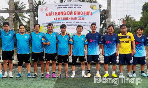 Xã Mỹ Thiện tổ chức Giải Bóng đá giao hữu