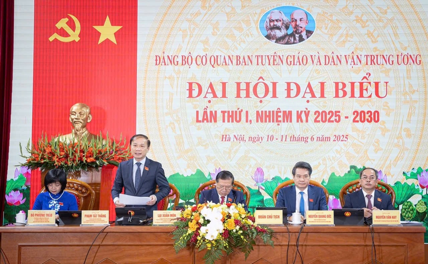  Đại hội đại biểu Đảng bộ cơ quan Ban Tuyên giáo và Dân vận Trung ương lần thứ I, nhiệm kỳ 2025-2030. 