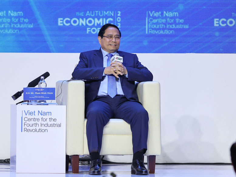 Thủ tướng chia sẻ về những yếu tố định hình Việt Nam trong kỷ nguyên vươn mình - Ảnh: VGP/Nhật Bắc