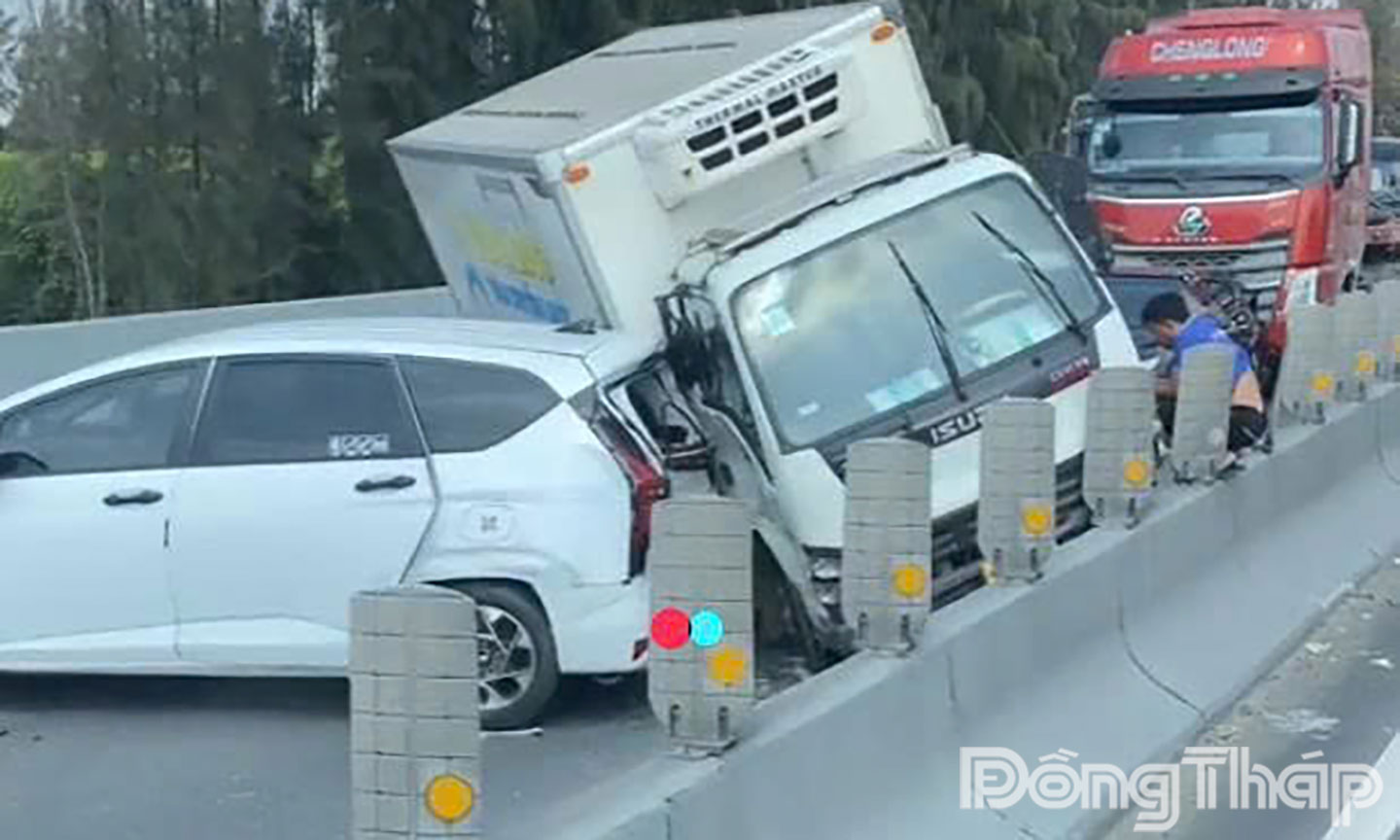 Hiện trường vụ tai nạn.