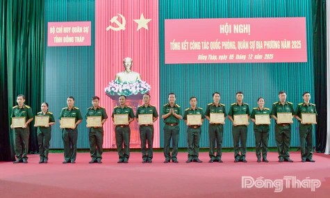 Bộ Chỉ huy Quân sự  tỉnh Đồng Tháp: Đạt nhiều kết quả nổi bật trong công tác quốc phòng, quân sự địa phương