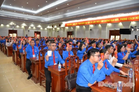 Phiên làm việc thứ nhất Đại hội đại biểu Đoàn TNCS Hồ Chí Minh tỉnh Đồng Tháp lần thứ I, nhiệm kỳ 2025 - 2030