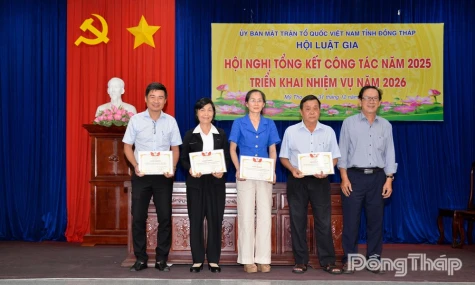 Hội Luật gia tỉnh Đồng Tháp: Tổng kết năm 2025 và triển khai nhiệm vụ năm 2026