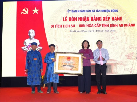 Xã Tân Nhuận Đông: Đón Bằng xếp hạng Di tích cấp tỉnh Đình An Khánh