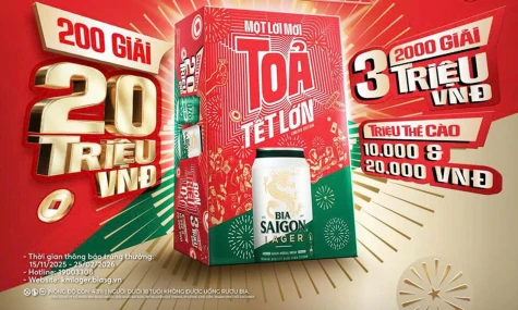 Bia Saigon gây bất ngờ khi tung hàng triệu "lì xì" cho người dùng: Tỏa Tết lớn chính là đây!