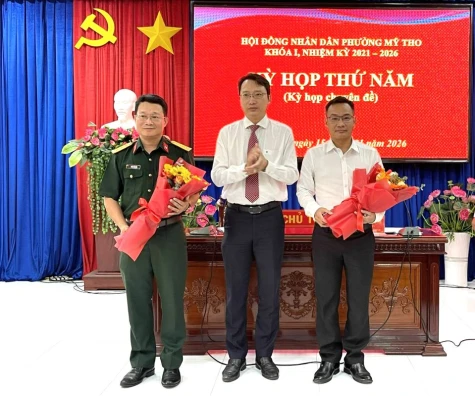 Đồng chí Lê Quốc Cường giữ chức Chủ tịch Ủy ban nhân dân  phường Mỹ Tho