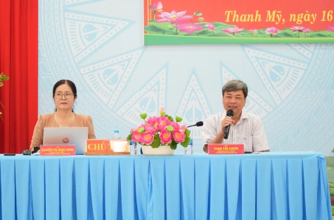 Đại biểu Hội đồng nhân dân tỉnh Đồng Tháp tiếp xúc cử tri xã Thanh Mỹ