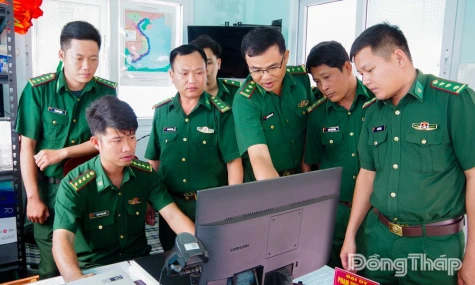 Bộ đội Biên phòng Đồng Tháp kiểm tra, chấn chỉnh công tác chống khai thác IUU