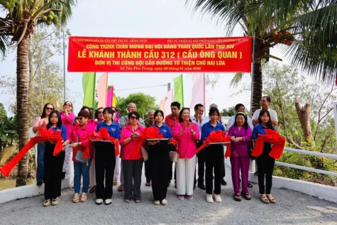 Xã Tân Phú Trung: Khánh thành cầu 312 - công trình chào mừng Đại hội XIV của Đảng