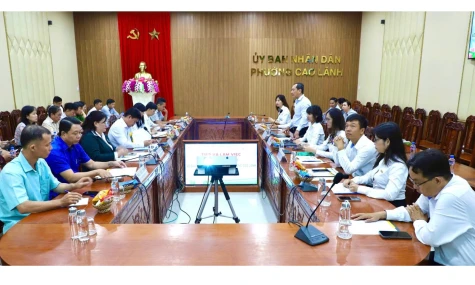 Phường Cao Lãnh: Bàn giải pháp hợp tác thúc đẩy chuyển đổi số với MobiFone Đồng Tháp