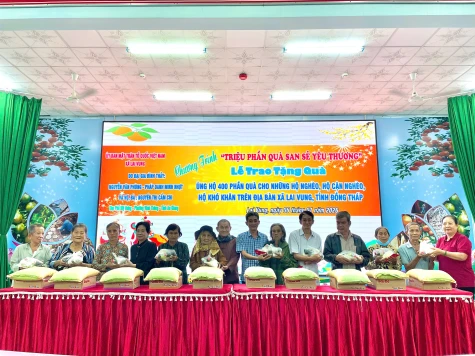 Xã Lai Vung: Đảm bảo chăm lo tết cho người nghèo, hộ gia đình có hoàn cảnh khó khăn