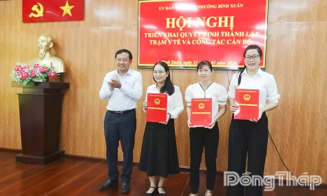 Phường Bình Xuân: Triển khai quyết định thành lập Trạm Y tế và công tác cán bộ