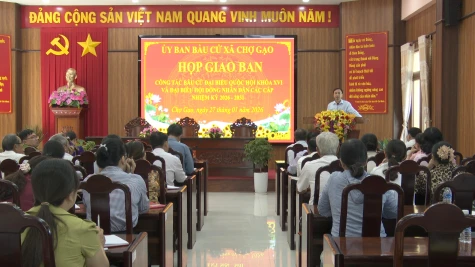 Xã Chợ Gạo: Tập trung rà soát cơ sở vật chất phục vụ bầu cử