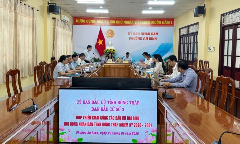 Đoàn công tác Ban bầu cử đại biểu HĐND tỉnh Đồng Tháp đơn vị số 3 kiểm tra tại xã Long Khánh, Long Phú Thuận, An Hòa, phường An Bình