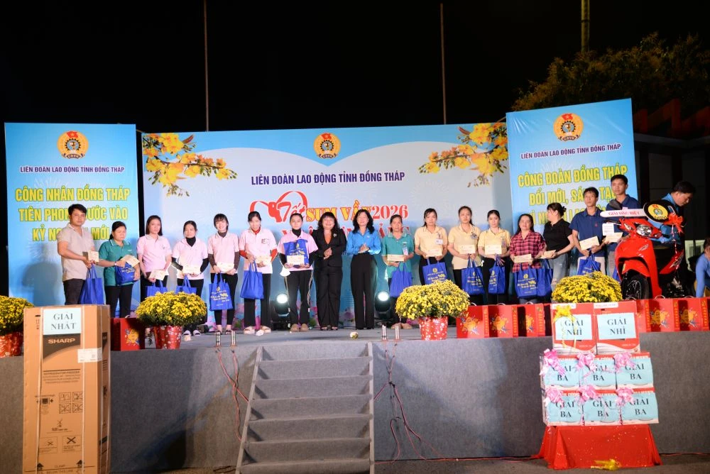 Đồng Tháp: “Tết sum vầy - Xuân ơn Đảng” 2026 lan tỏa nghĩa tình công nhân