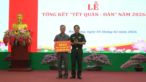 Xã Hòa Long: Tổng kết điểm Chương trình Tết Quân - Dân năm 2026