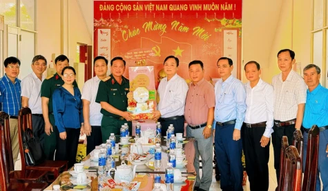 Đoàn công tác Ban Thường vụ Tỉnh ủy Đồng Tháp thăm, chúc tết Đảng bộ xã Thường Phước