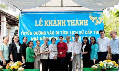 Khánh thành đường vào Di tích lịch sử cấp tỉnh Nhà Nữ tướng Nguyễn Thị Định