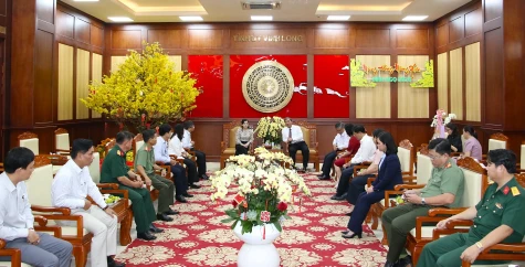 Đoàn công tác tỉnh Đồng Tháp thăm, chúc Tết Tỉnh ủy Vĩnh Long nhân dịp Xuân Bính Ngọ 2026