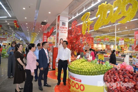 Đồng Tháp: Phó Chủ tịch UBND tỉnh Nguyễn Thành Diệu kiểm tra cung ứng hàng Tết