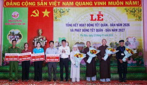Phú Hựu: Huy động hơn 12 tỷ đồng cho “Tết Quân – Dân” năm 2026
