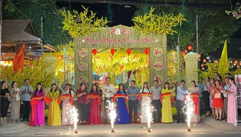 Phường Mỹ Tho: Khai mạc Tiểu cảnh Xuân Bính Ngọ năm 2026 tại Di tích Nhà Bạch Công Tử