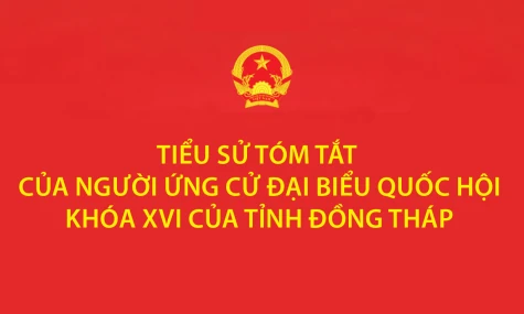 Tiểu sử tóm tắt người ứng cử Đại biểu Quốc hội khóa XVI của tỉnh Đồng Tháp