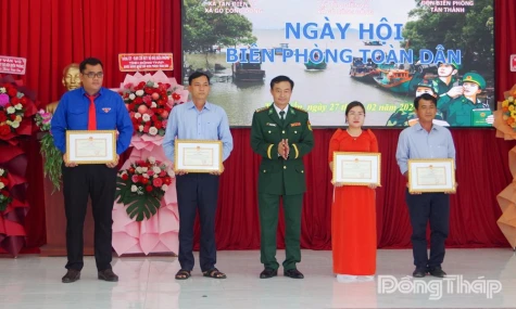 Xã Tân Điền và xã Gò Công Đông tổ chức Ngày hội Biên phòng toàn dân