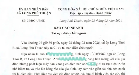 Xảy ra trường hợp bị điện giật dẫn đến tử vong