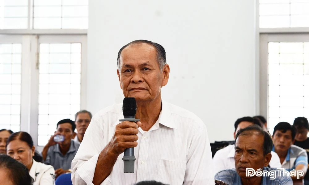 Ứng cử viên đại biểu Quốc hội khóa XVI tiếp xúc cử tri xã Bình Ninh, An Thạnh Thủy